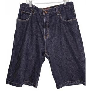 Anchor Blue Vintage Y2K Men's Dark Blue Denim Shorts Jorts Size 40